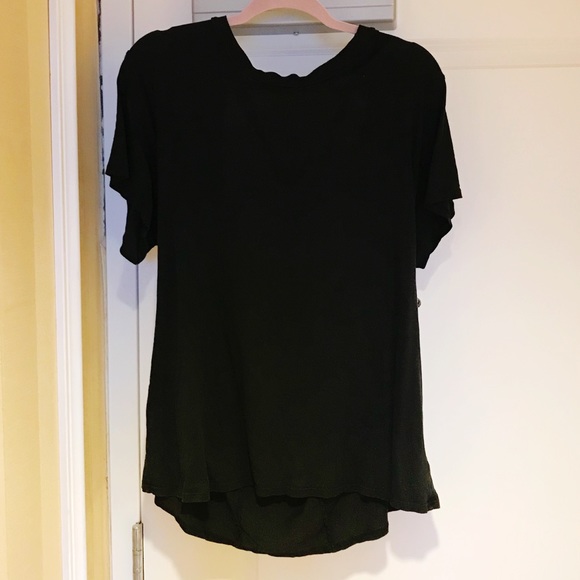 DOLLSKILL Black Backless Cutout Tee - Picture 1 of 5
